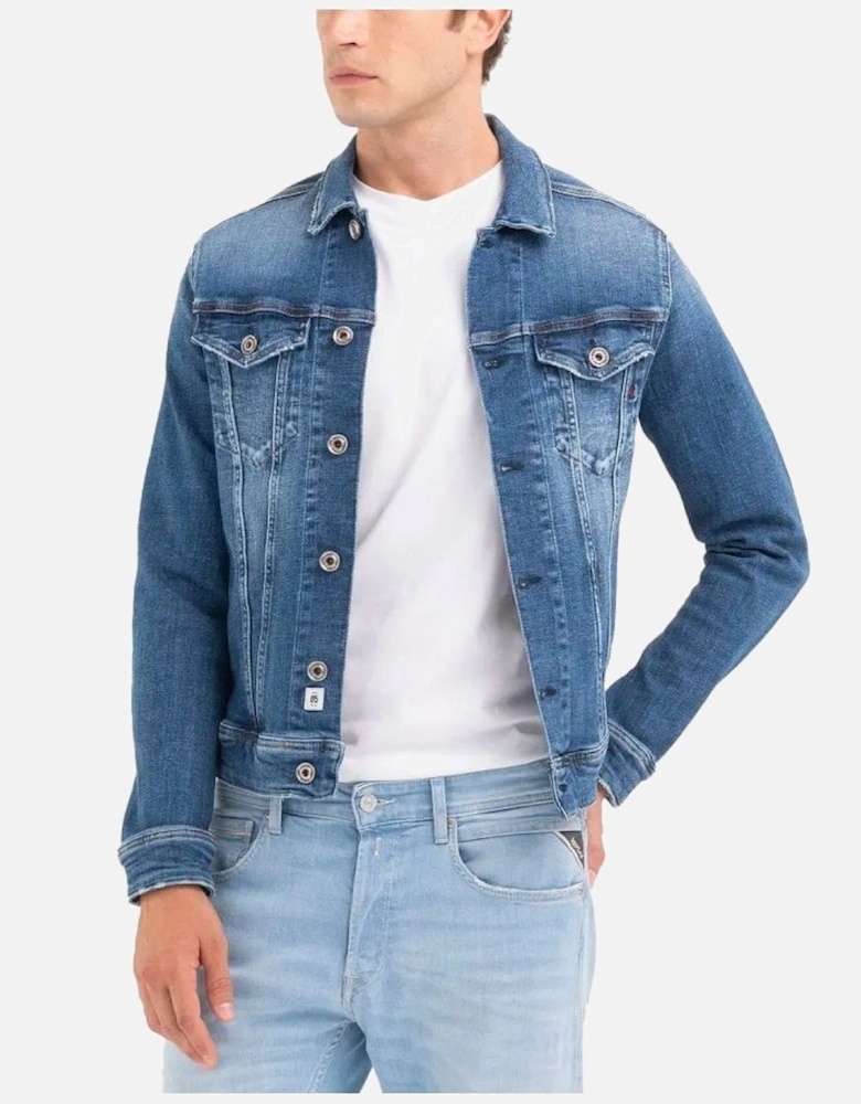 Aged Eco Sustainable Denim Jacket Stretch 009