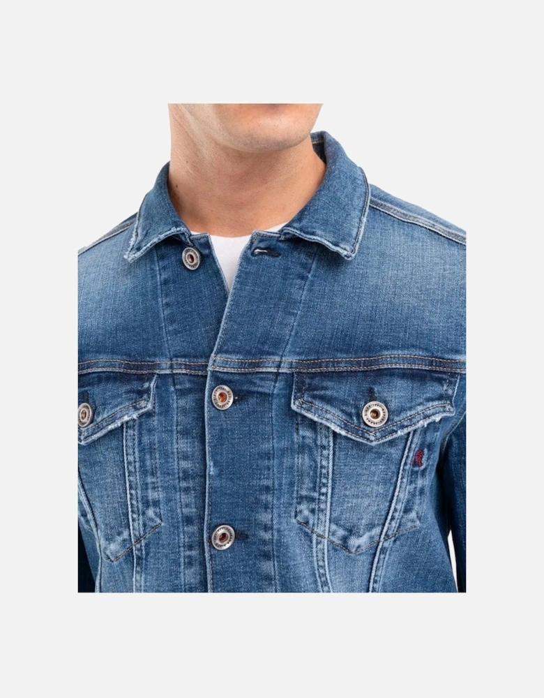 Aged Eco Sustainable Denim Jacket Stretch 009