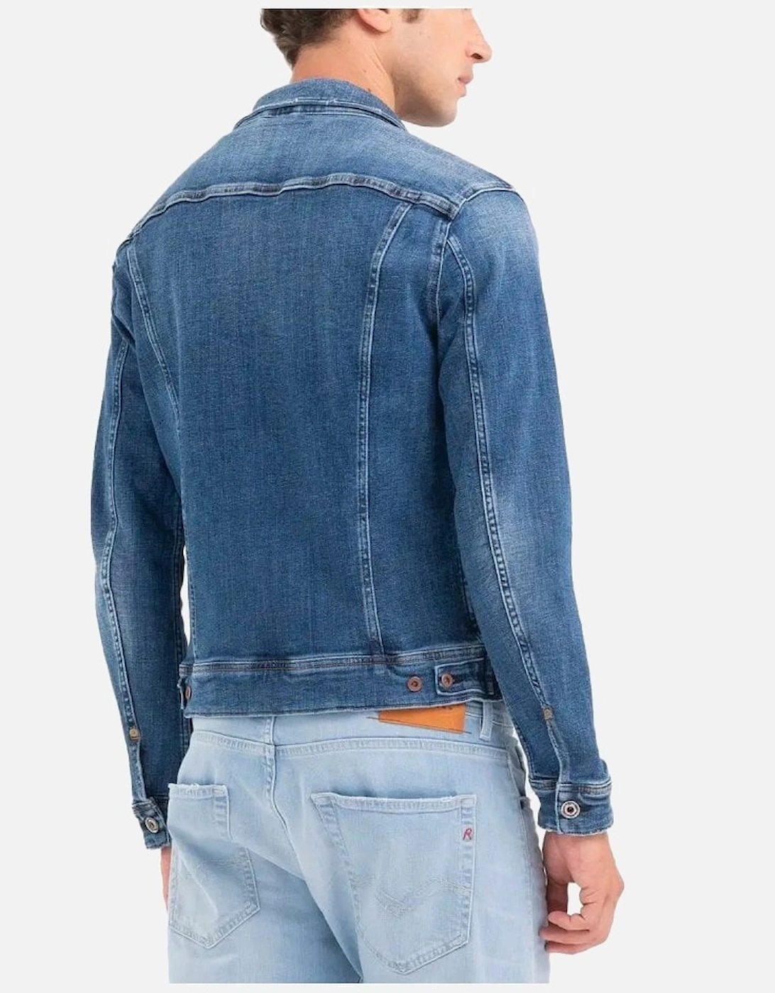 Aged Eco Sustainable Denim Jacket Stretch 009