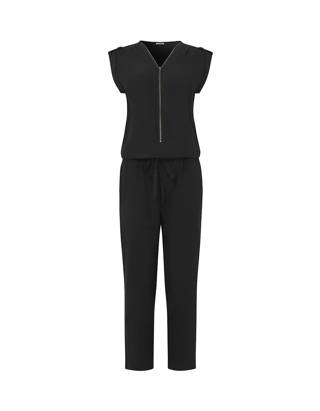 Zip Front Jumpsuit - Black