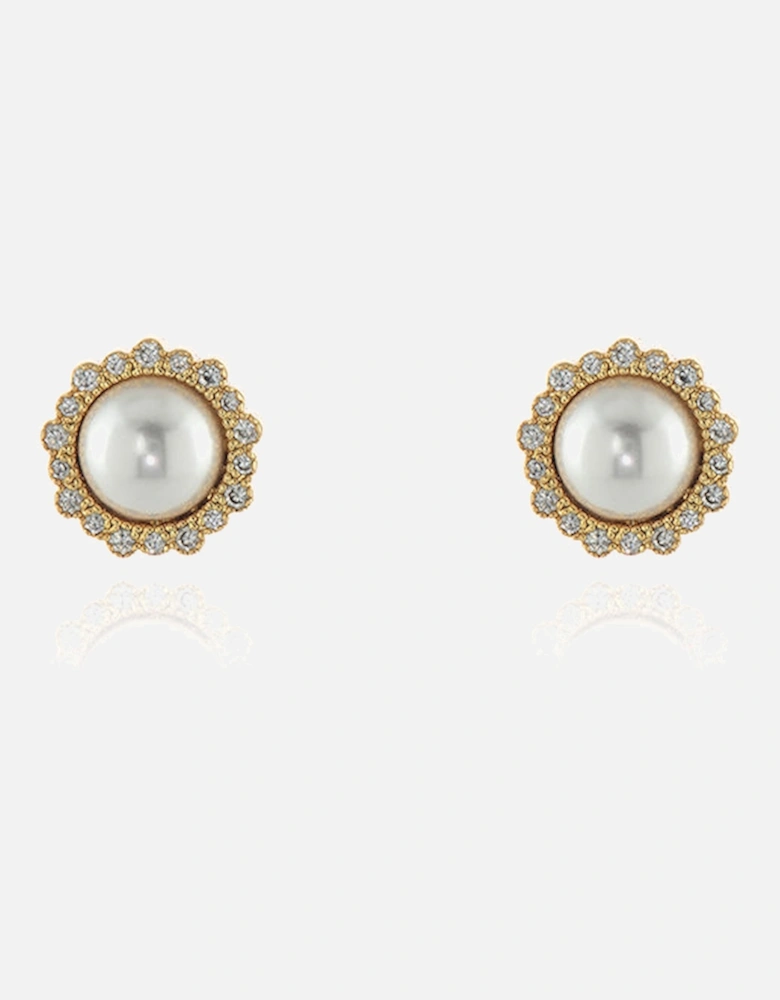 Jasmin Pearl Gold Earrings