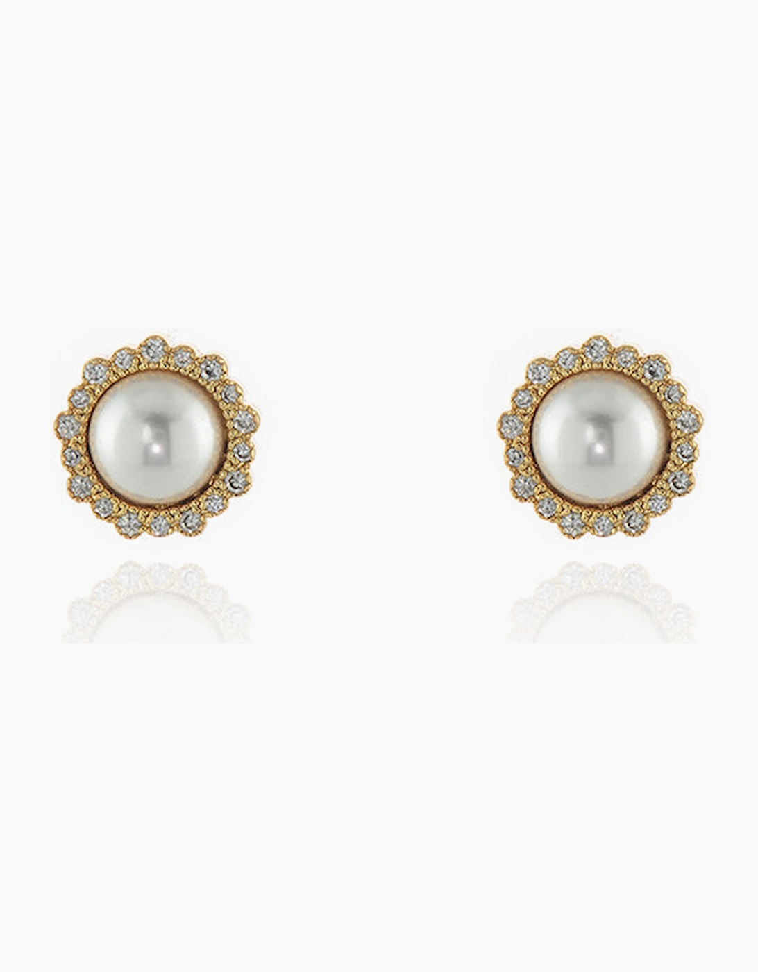 Cachet London Women's White Jasmin Pearl Gold Earrings