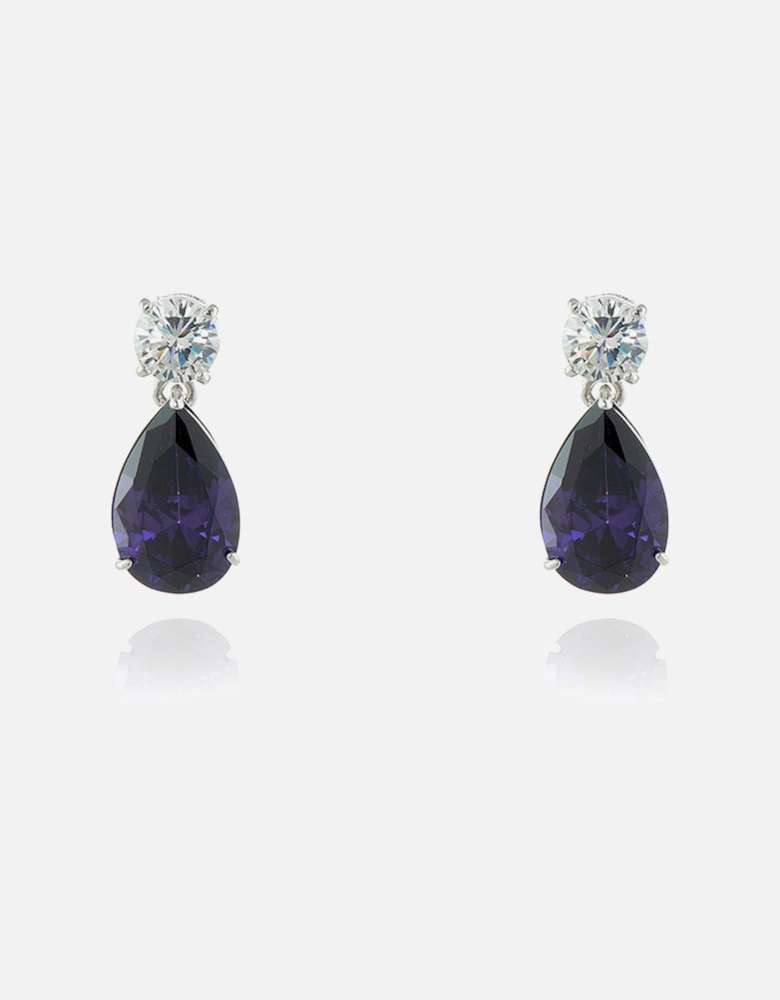 Shade Silver Tanzanite Drop Earrings