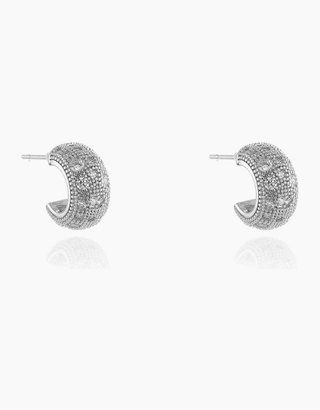 Cachet London Women's Silver/Silver Jadine Hoop Earrings