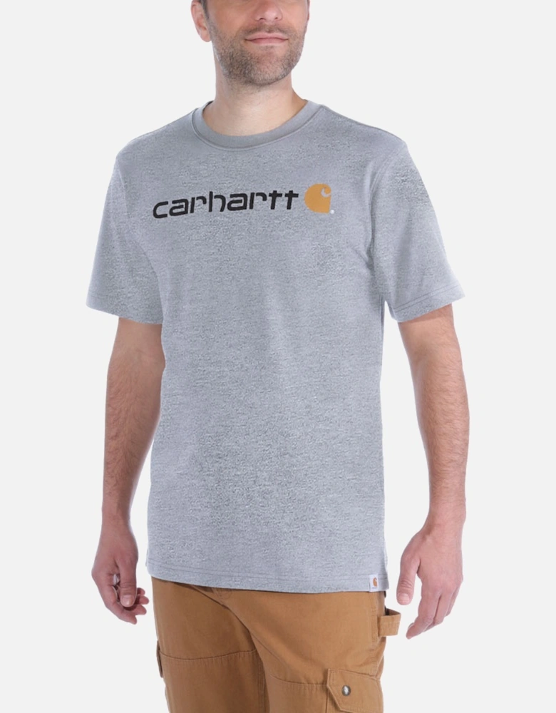 Carhartt Mens Core Logo Graphic Cotton Short Sleeve T-Shirt