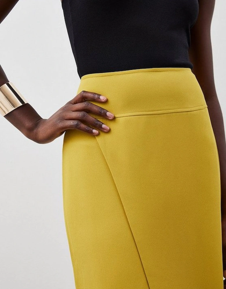 Satin Crepe Split Woven Maxi Skirt