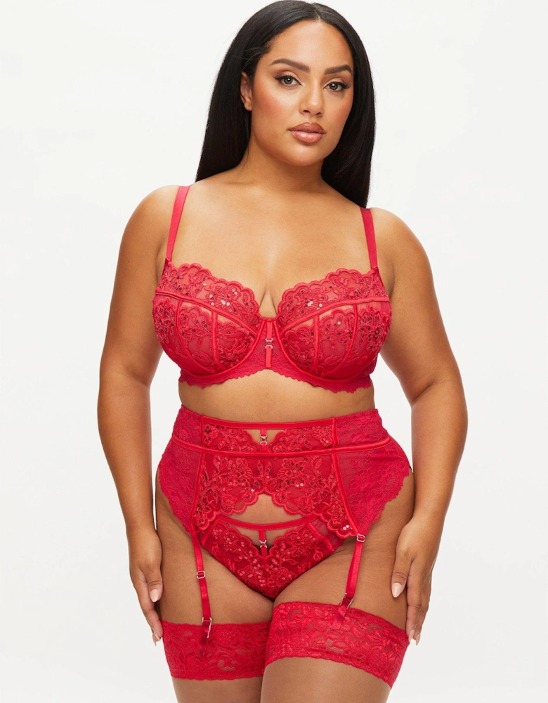 Icon Non Padded Fuller Bust Balcony Bra - Red