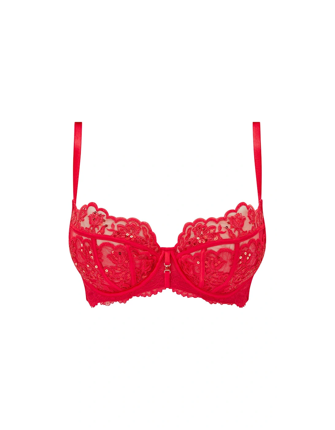 Icon Non Padded Fuller Bust Balcony Bra - Red