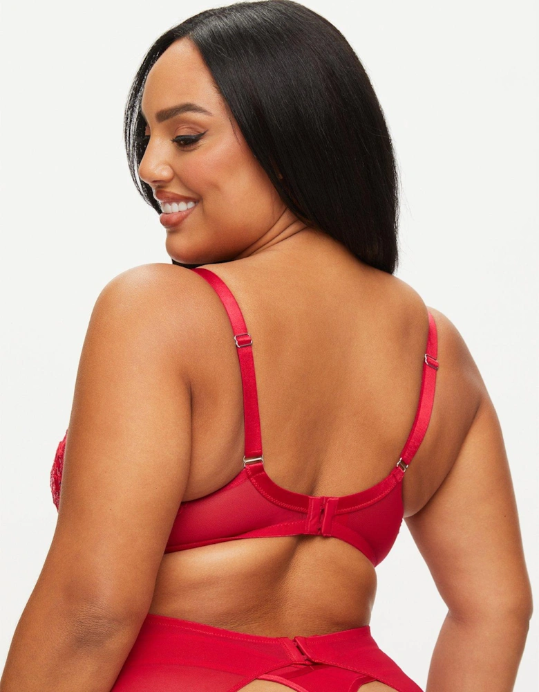 Icon Non Padded Fuller Bust Balcony Bra - Red