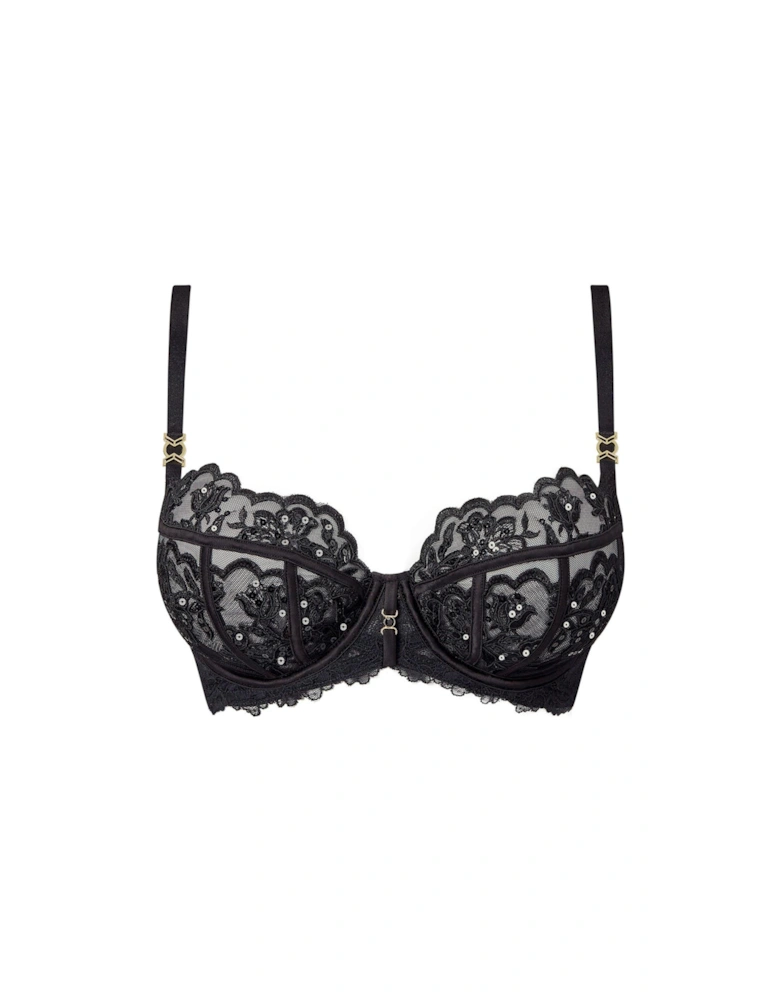 Icon Fuller Bust Non Padded Balcony Bra - Black