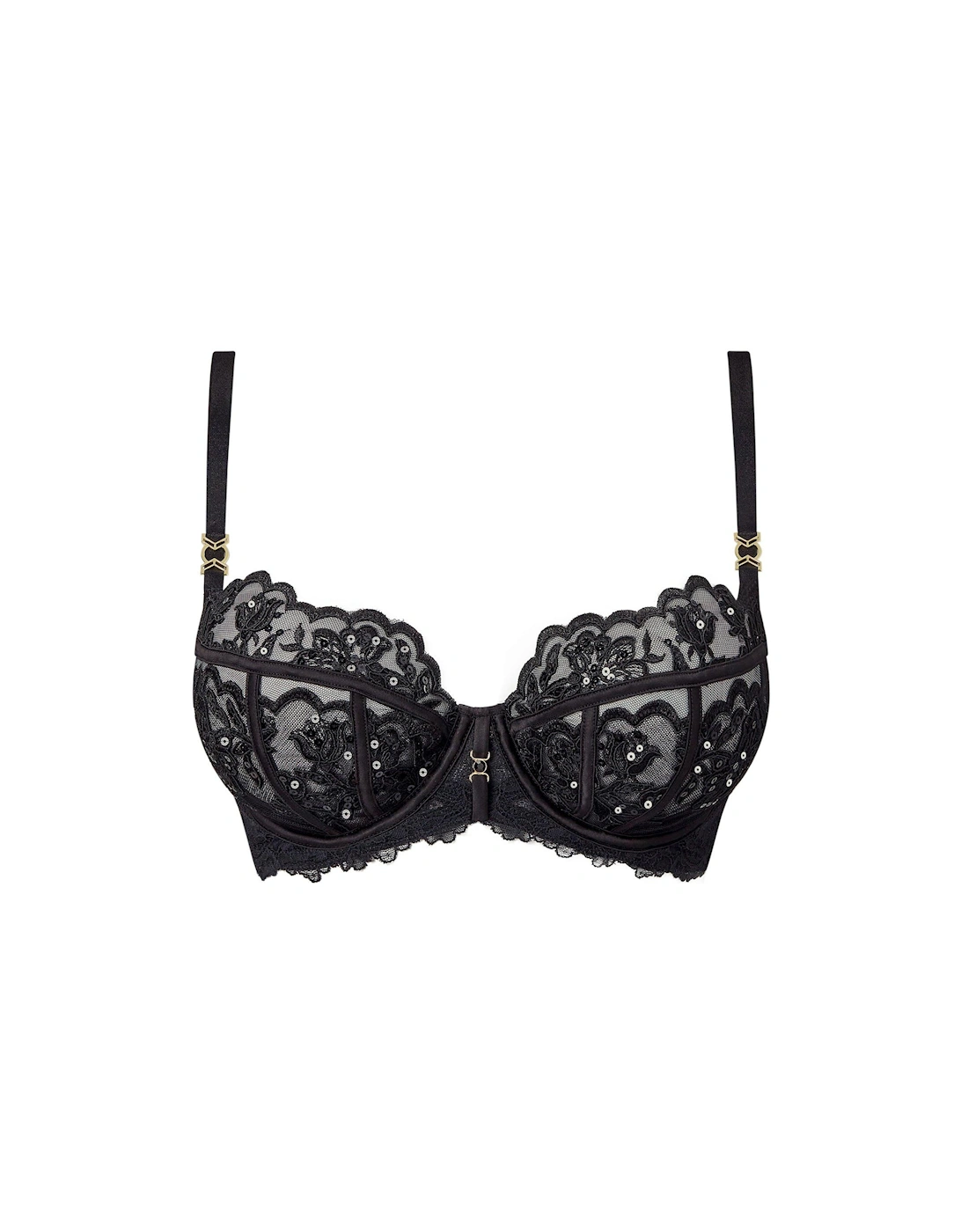 Icon Fuller Bust Non Padded Balcony Bra - Black