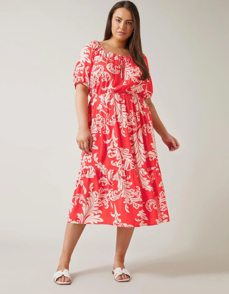 Gypsy Midi Dress - Red