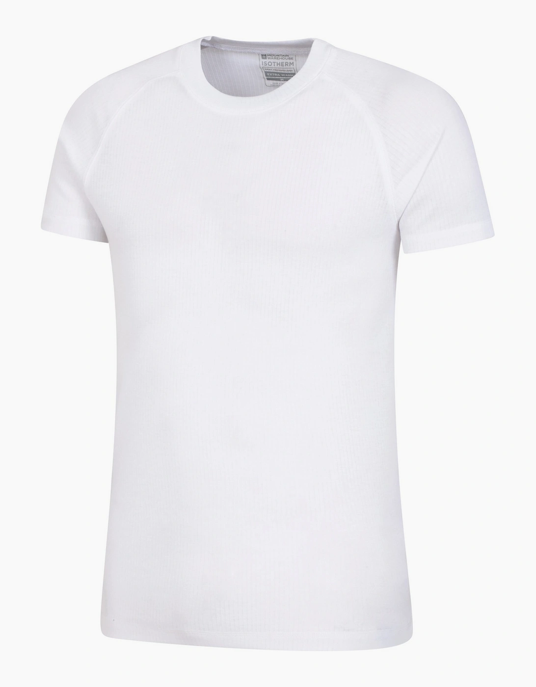 Mountain Warehouse Men's White Talus Round Neck Short-Sleeved Thermal Top - Size 40