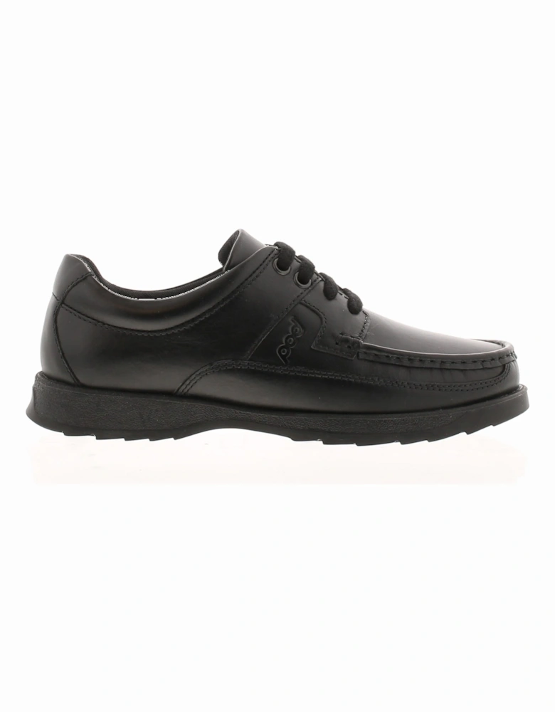 Boys School Shoes Luke Junior Leather Lace Up black UK Size