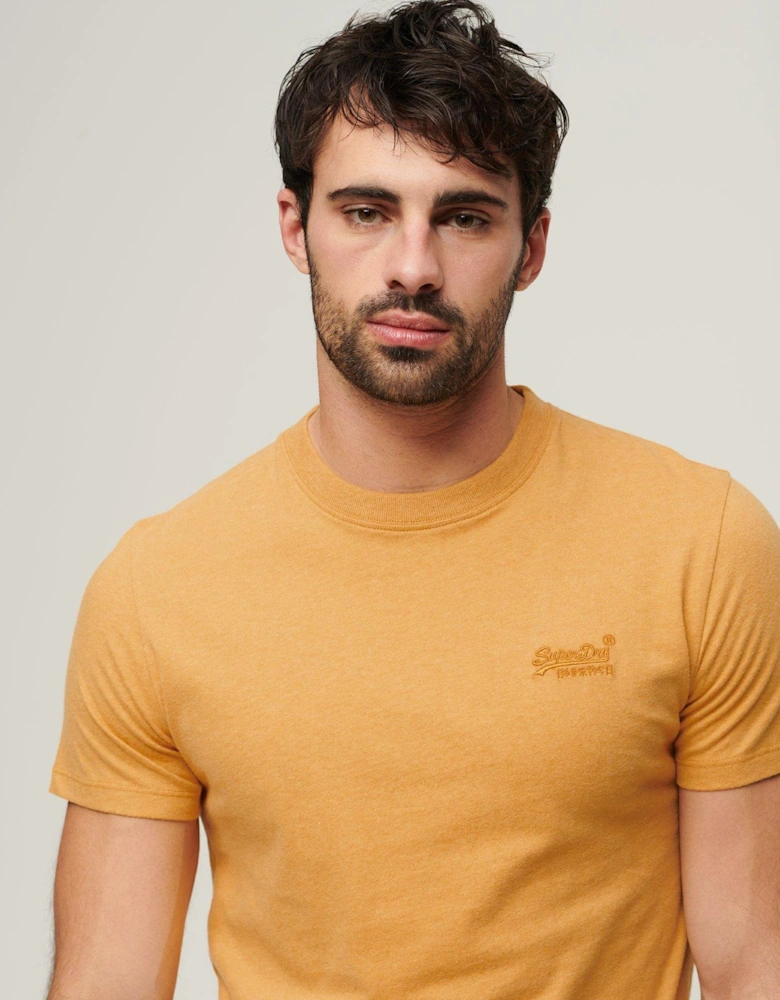 Essential Logo Embroidered T-Shirt - Yellow