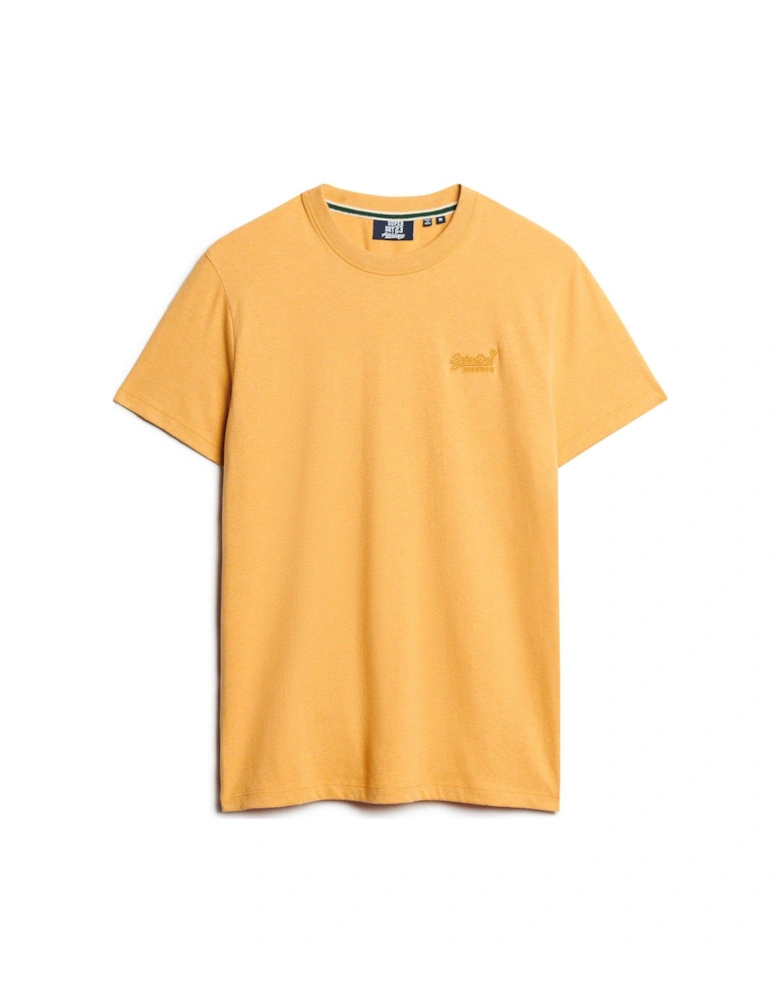 Essential Logo Embroidered T-Shirt - Yellow