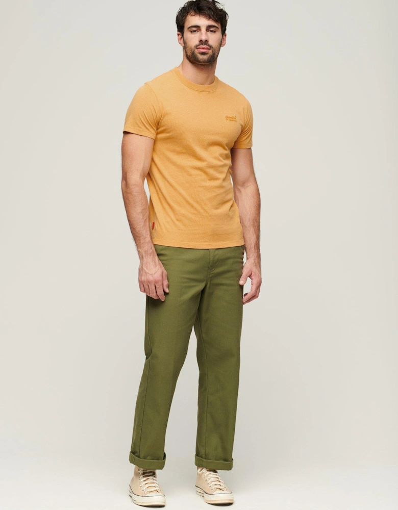 Essential Logo Embroidered T-Shirt - Yellow