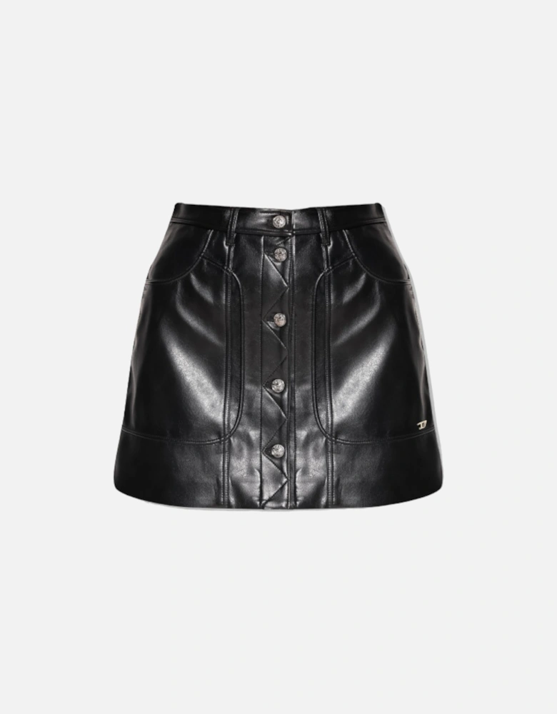 Womens Mini Skirt O-AMBRA Faux Leather Black Ladies Skirt Party Clubwear