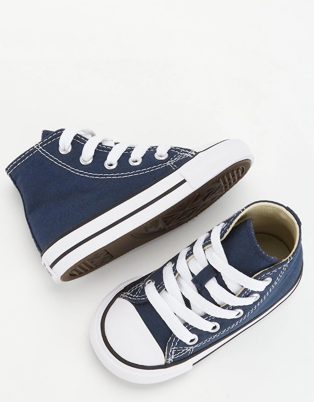 Infant Boys Hi Top Trainers - Navy