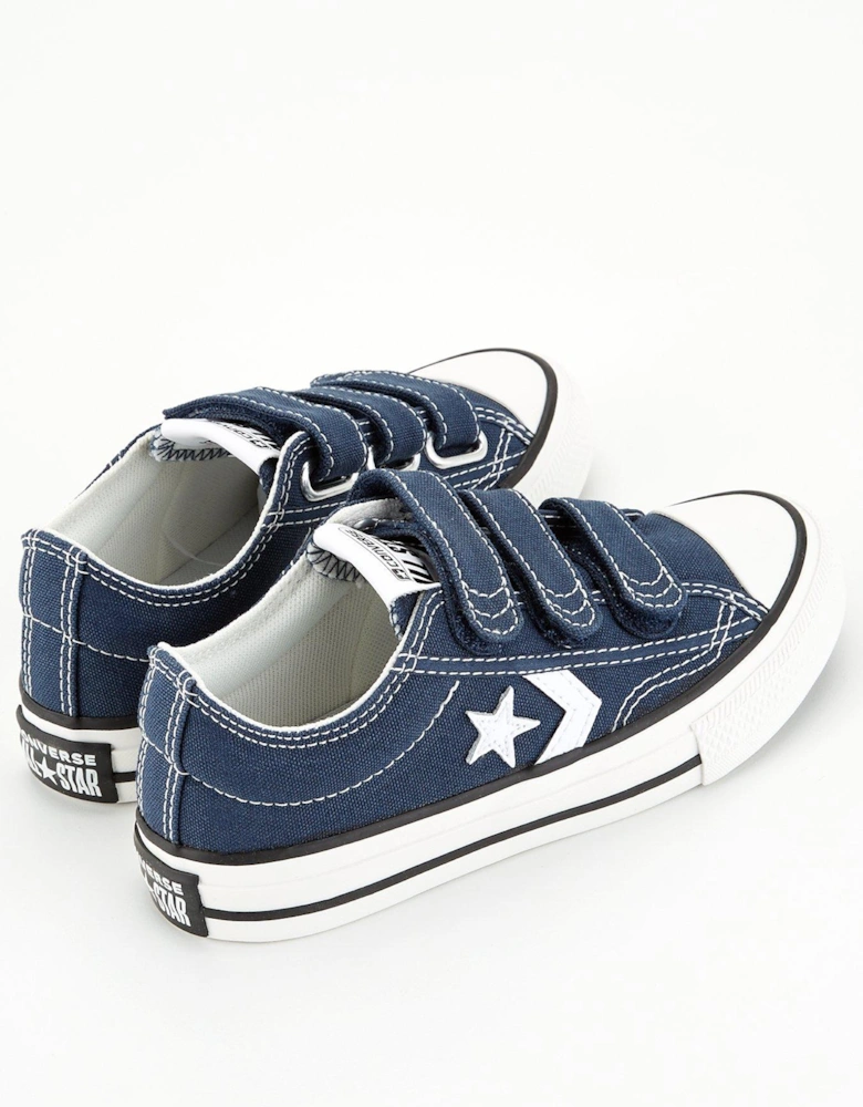 Kids Star Player 76 Ox Trainers - Navy/Black - Navy/White