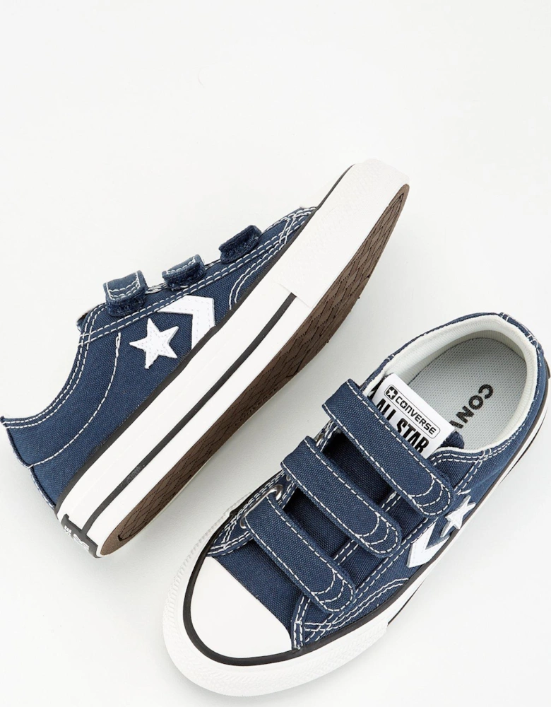 Kids Star Player 76 Ox Trainers - Navy/Black - Navy/White