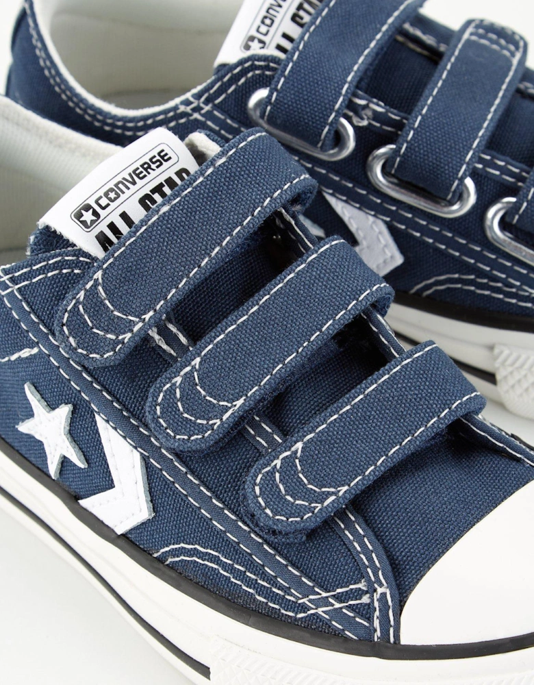 Kids Star Player 76 Ox Trainers - Navy/Black - Navy/White