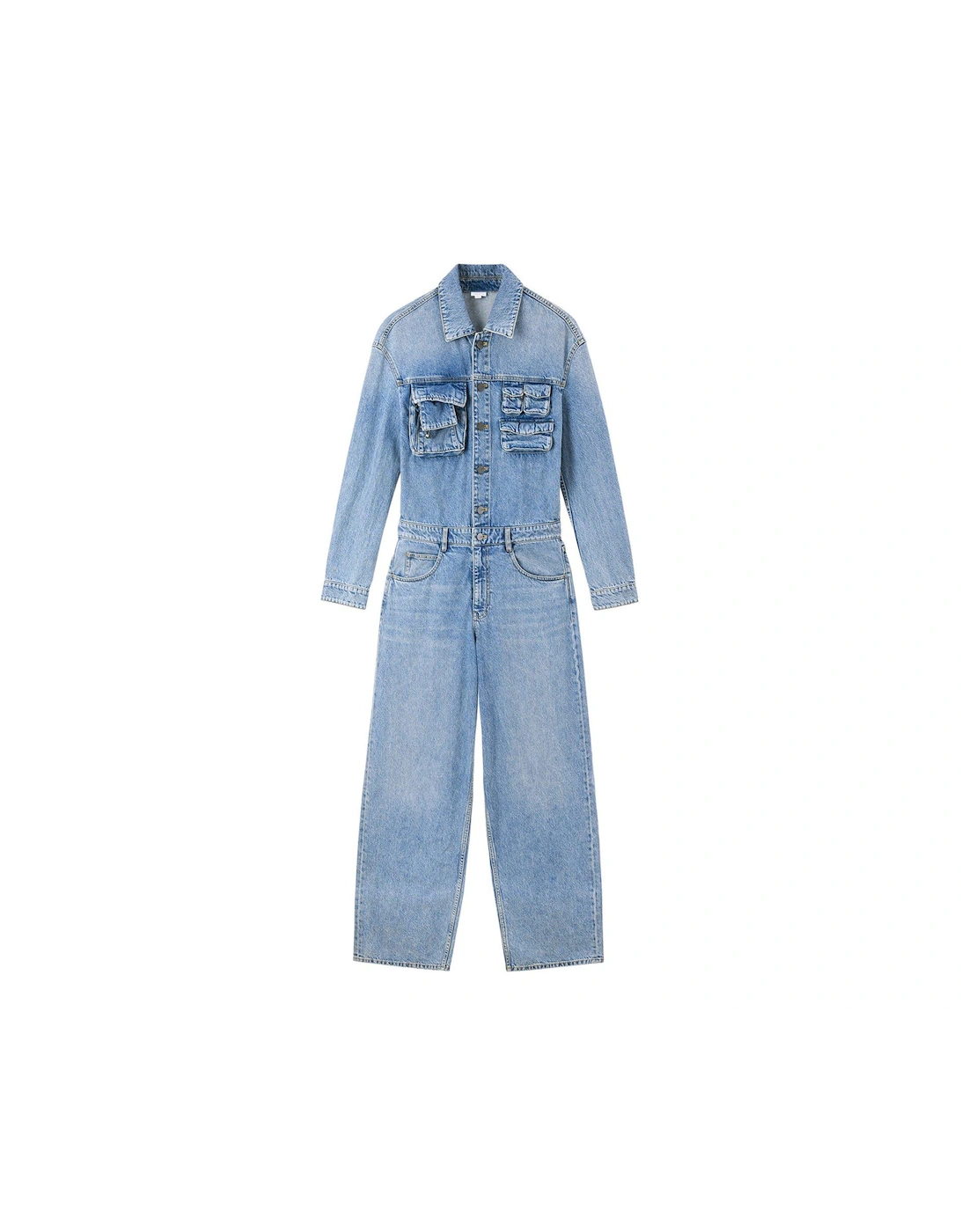 Denim Jumpsuit -middle Blue