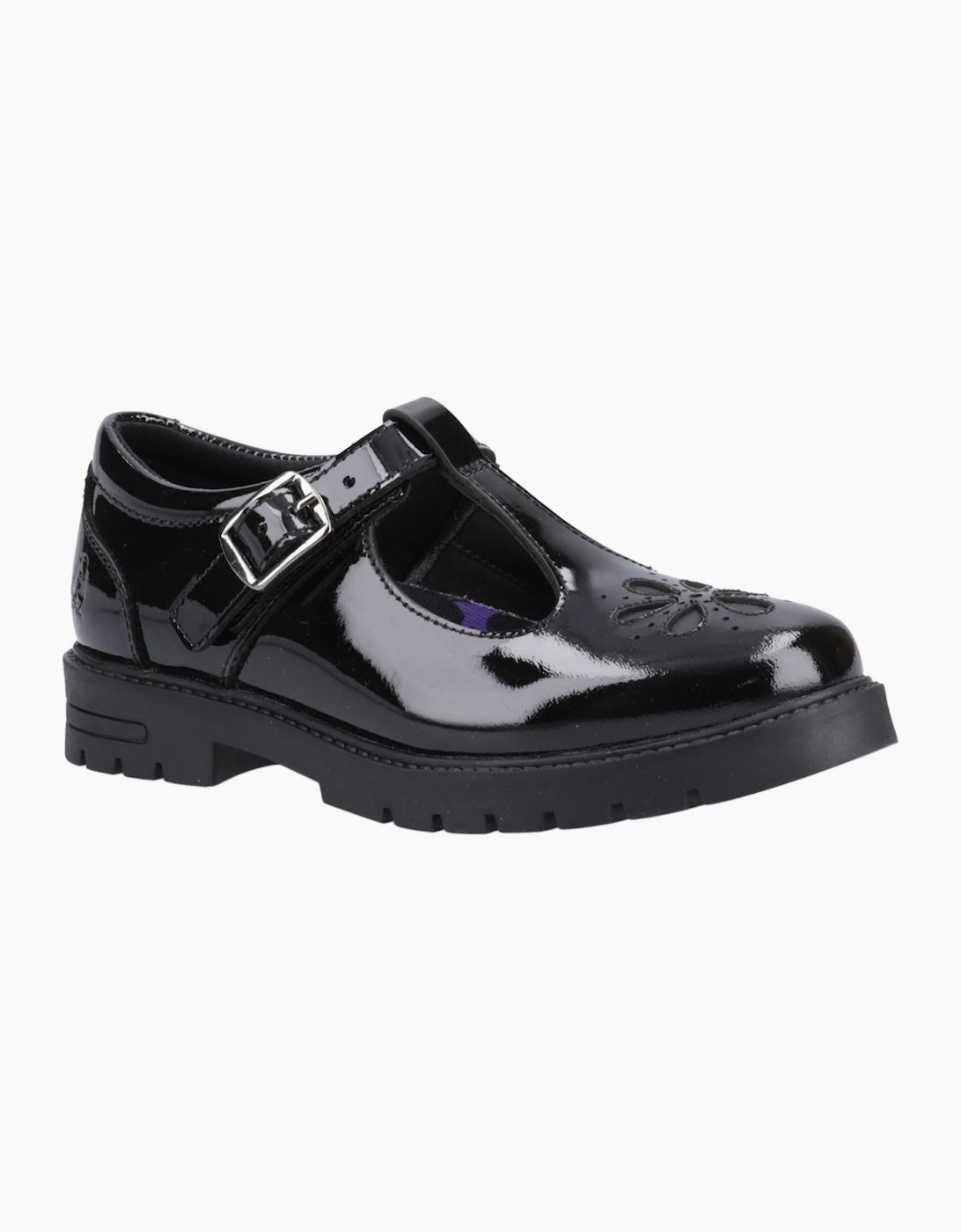 Hush Puppies Girls Black 'S Fiona Patent Senior School Shoes  6 (Older) Junior Size 6 Kids