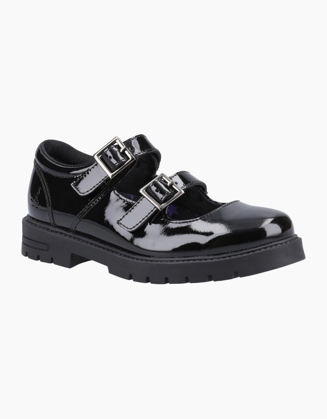Hush Puppies Girls Black 'S Ella Patent Senior School Shoes  5 (Older)/F (Standard) Junior Size 5 Kids