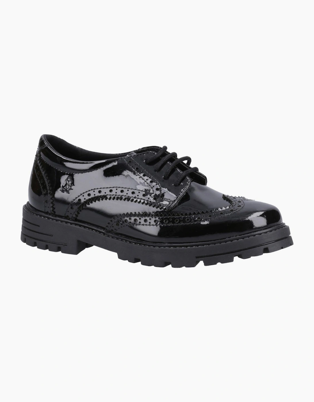Hush Puppies Girls Black 'S Maxine Patent Senior School Shoes  6 (Older) Junior Size 6 Kids