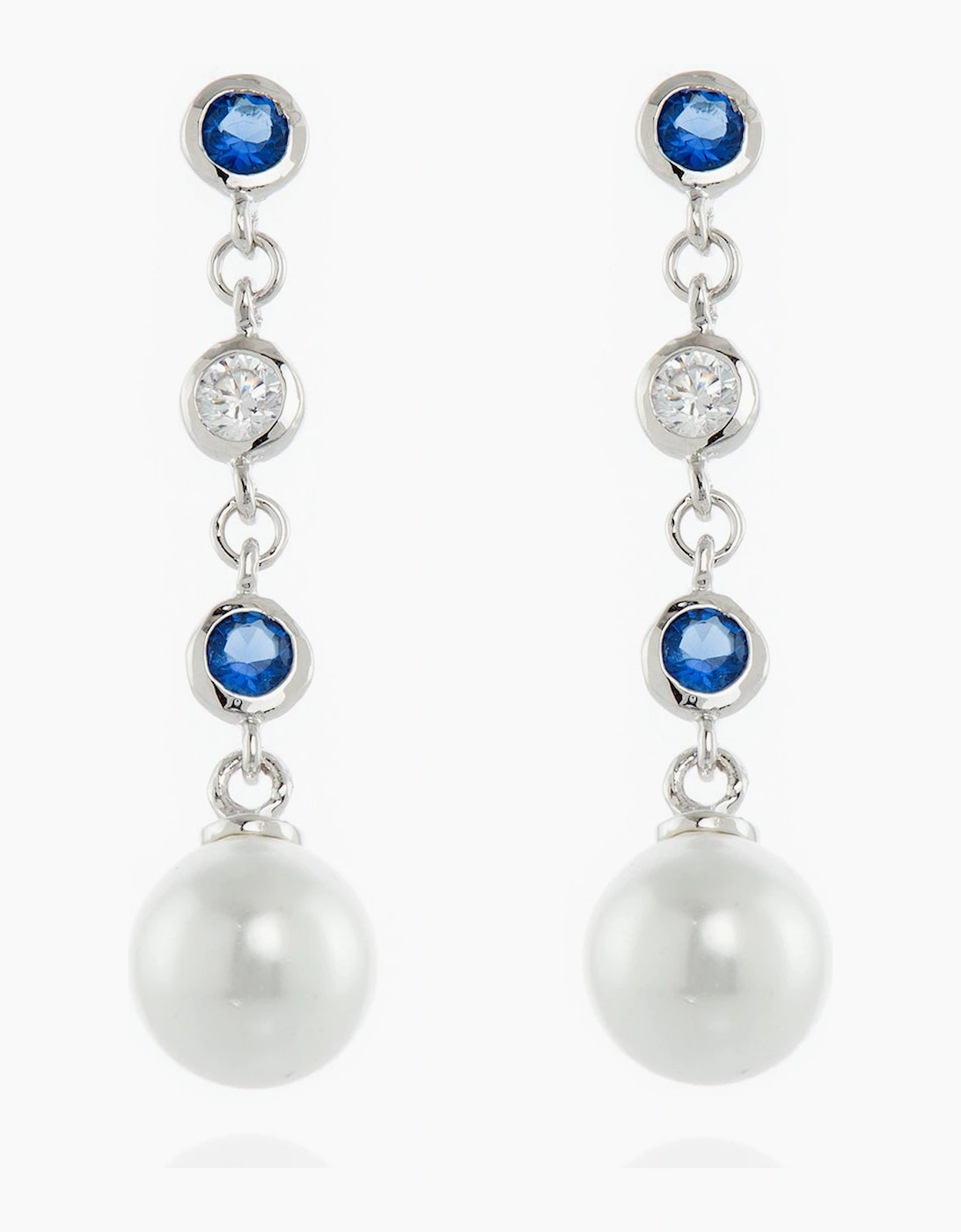 Cachet London Women's Silver/Silver/Blue/Blue Inge Tanzanite Earrings
