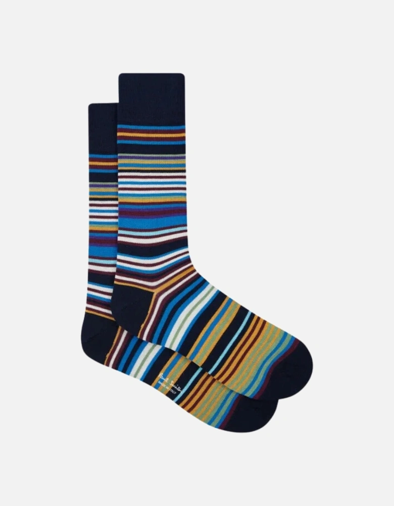 PS Hawkins Stripe Socks - Blue