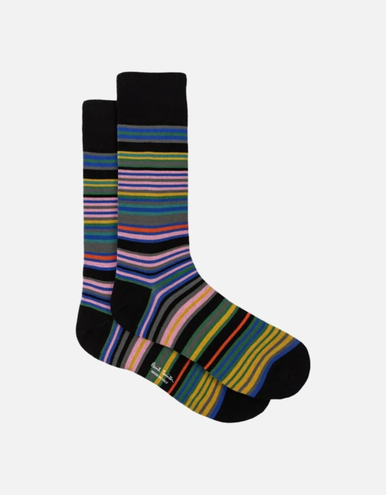 PS Hawkins Stripe Socks - Black