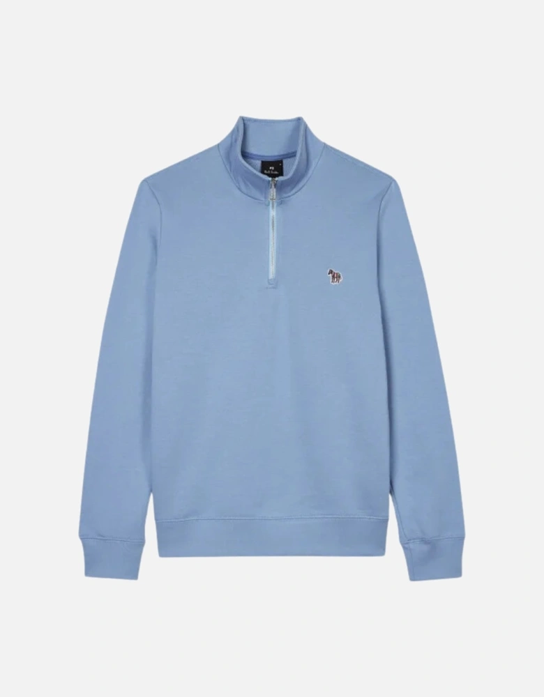 PS LS Reg Fit Half Zip Top Zebra - Light Blue