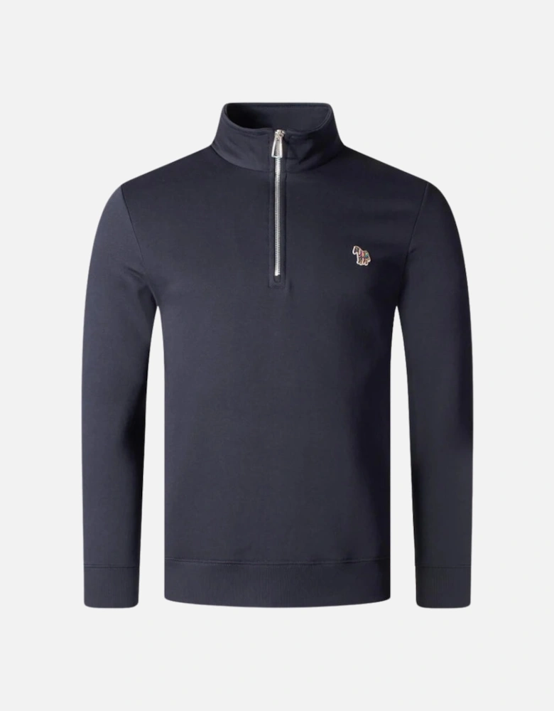 PS LS Reg Fit Half Zip Top Zebra - Navy