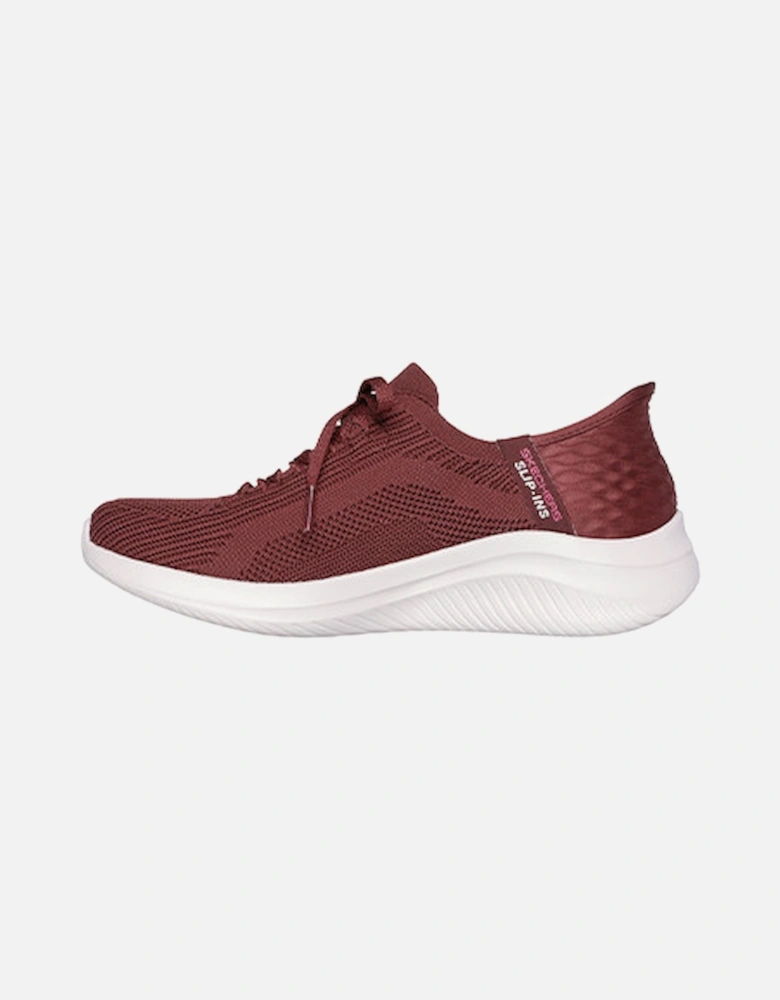 Women's Ultra Flex 3.0 Stretch Knit Laced Slip Ins Burgundy