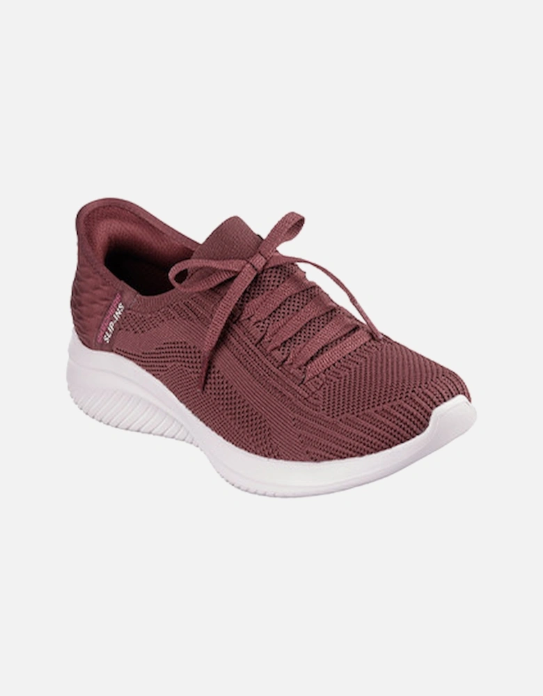 Women's Ultra Flex 3.0 Stretch Knit Laced Slip Ins Burgundy