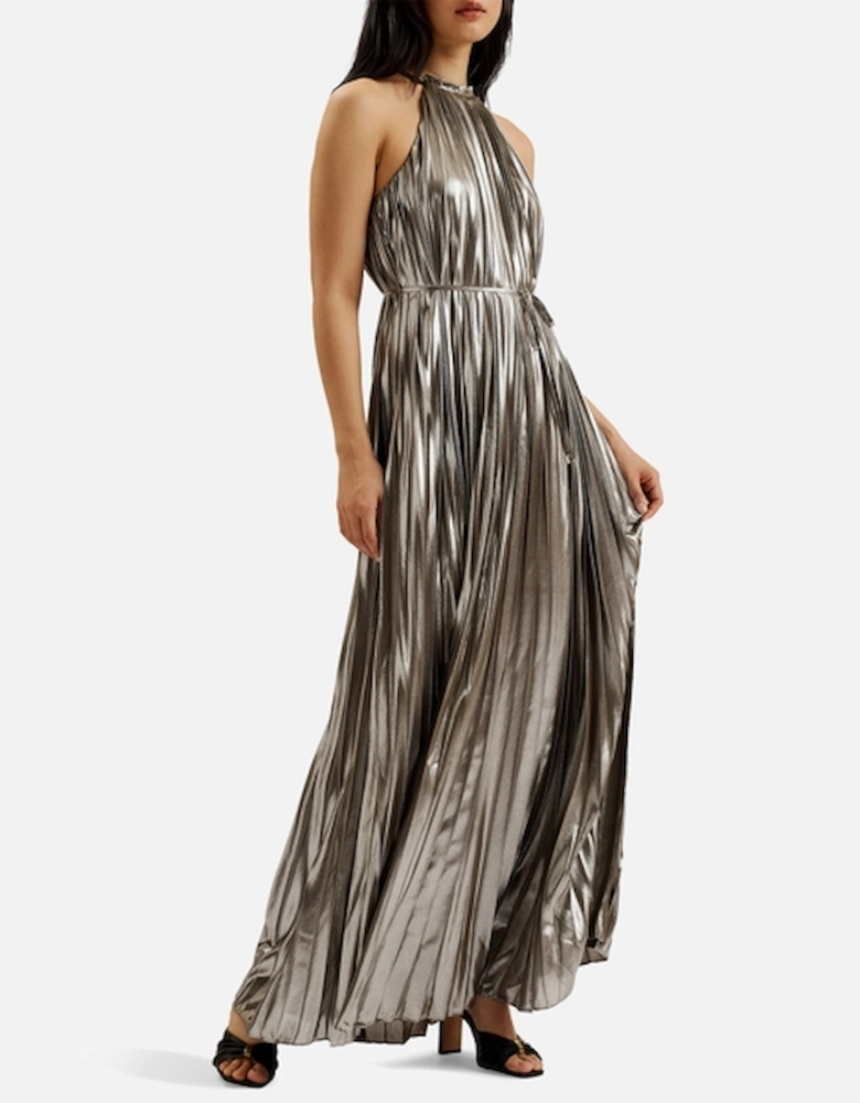 Yalina Satin Midi Dress