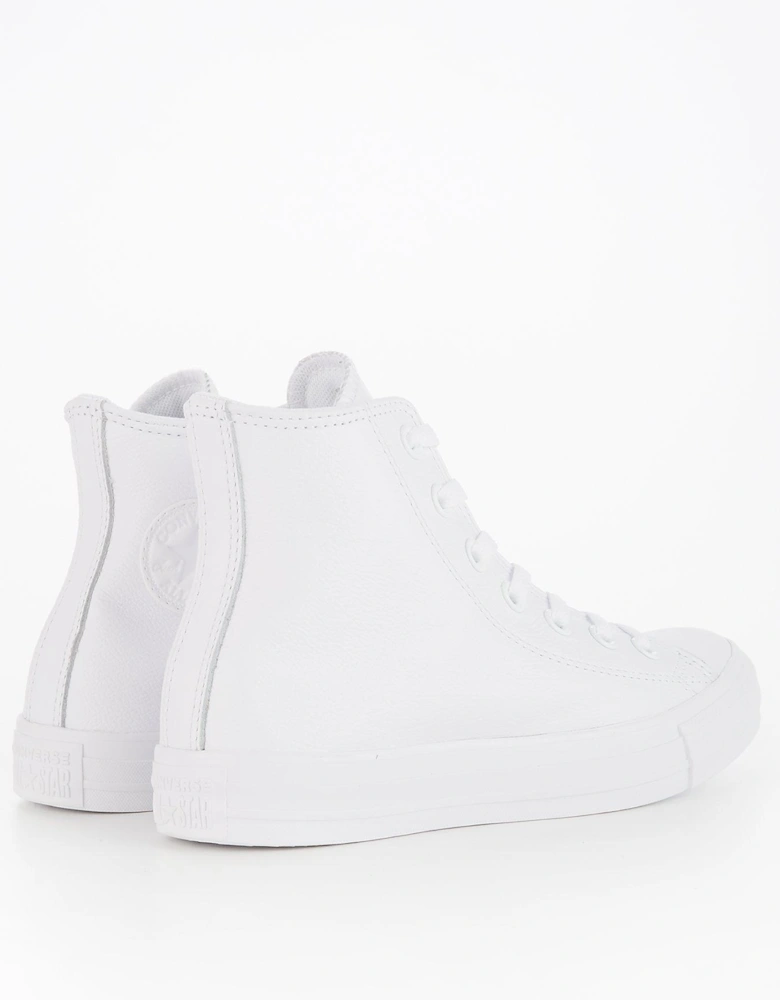 Leather Hi Top Trainers - White