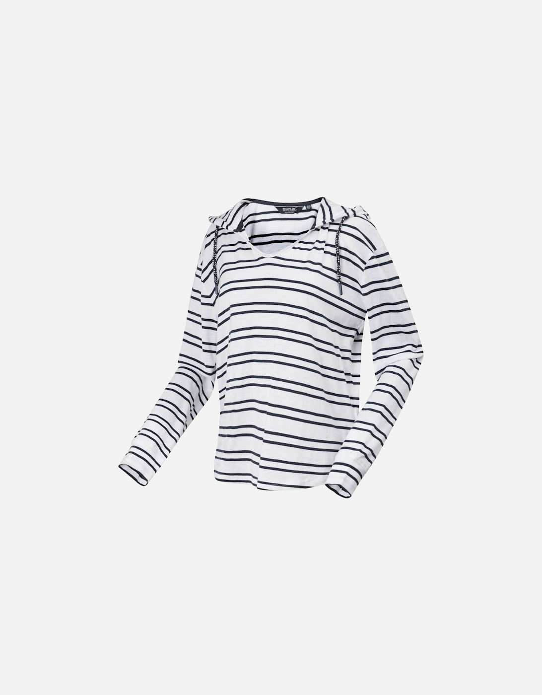 Womens/Ladies Minerve Stripe V Neck Hoodie
