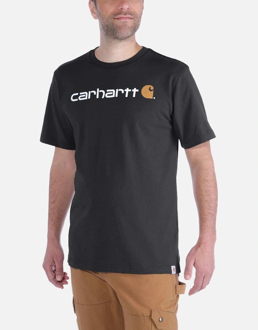 Carhartt Mens Core Logo Graphic Cotton Short Sleeve T-Shirt, 3 of 2