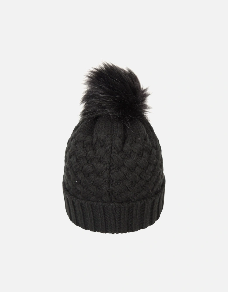 Womens/Ladies Lisbon Pom Pom Borg Lined Beanie