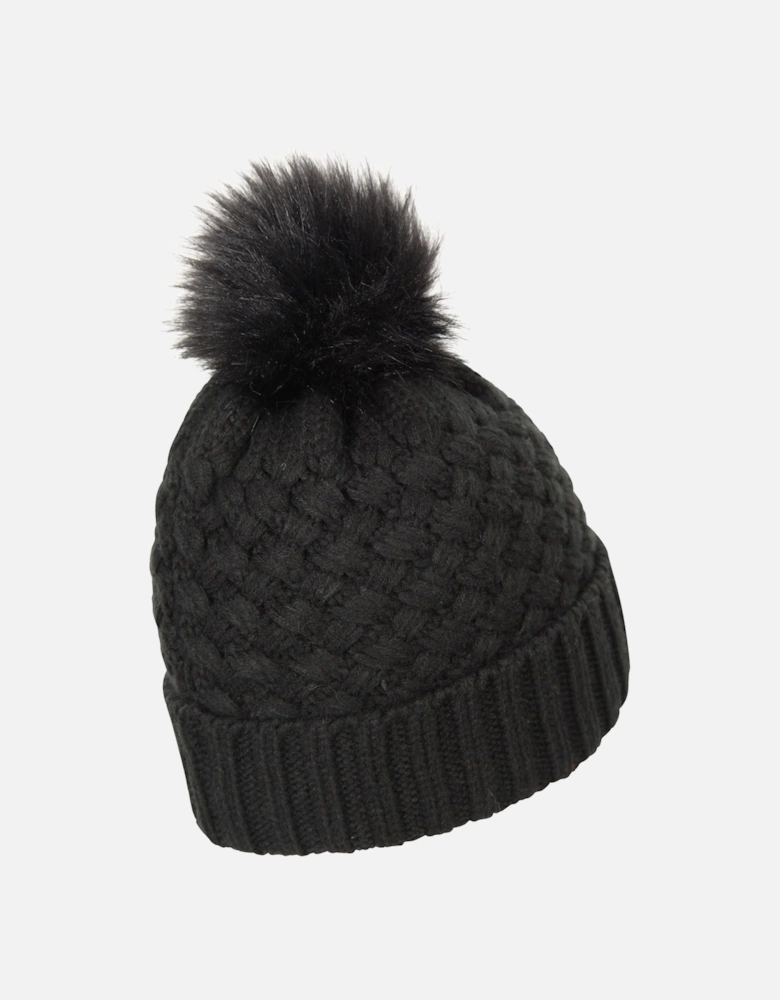 Womens/Ladies Lisbon Pom Pom Borg Lined Beanie