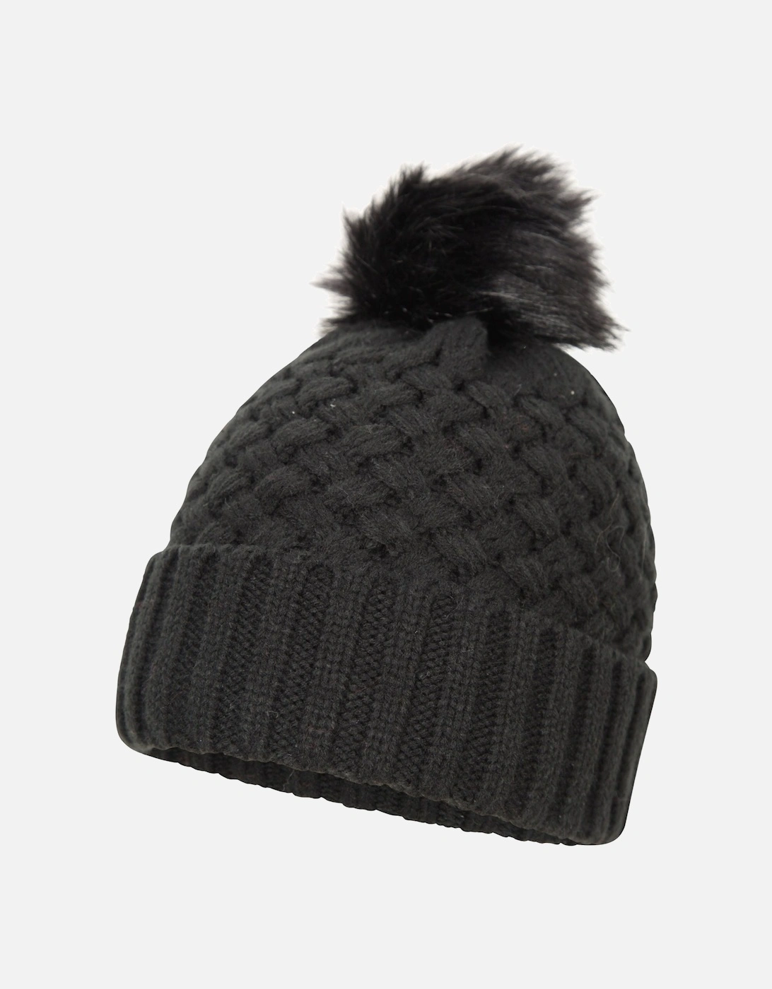 Womens/Ladies Lisbon Pom Pom Borg Lined Beanie