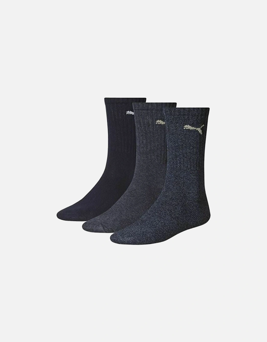 Puma Unisex Navy Adult Crew Sports Socks (Pack Of 3) - Size: 9/10/9.5/10.5/11/9/9.5/10/10.5/11