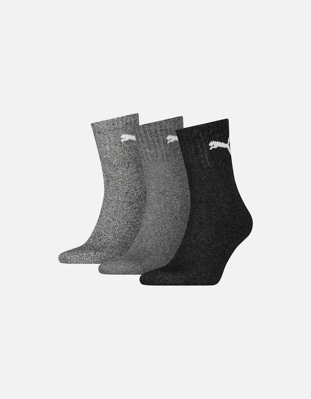 Puma Unisex Grey Adult Crew Socks (Pack Of 3) - Size: 9/10/9.5/10.5/11/9/9.5/10/10.5/11
