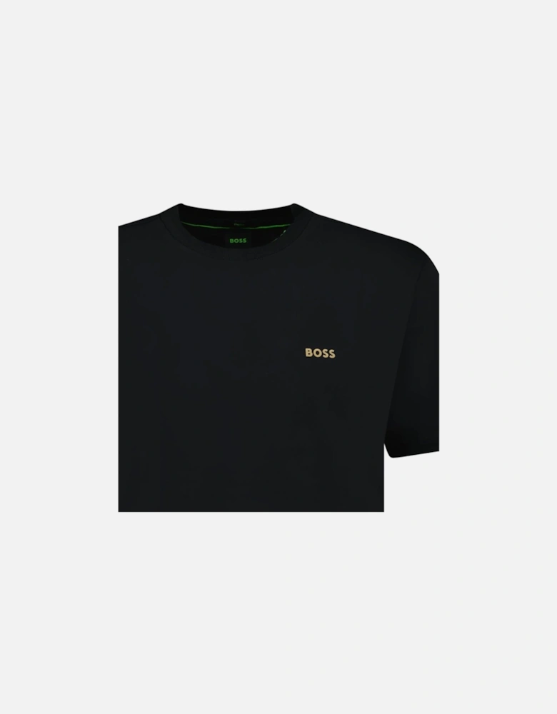 Active Gold Logo-Print T-Shirt Black