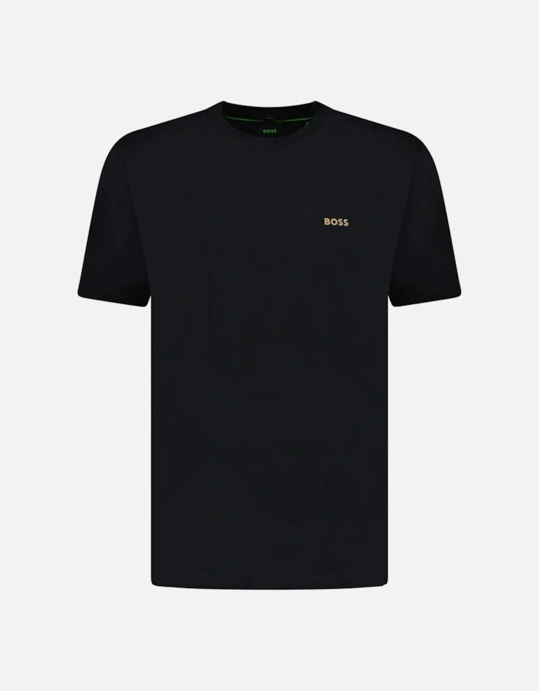 Active Gold Logo-Print T-Shirt Black