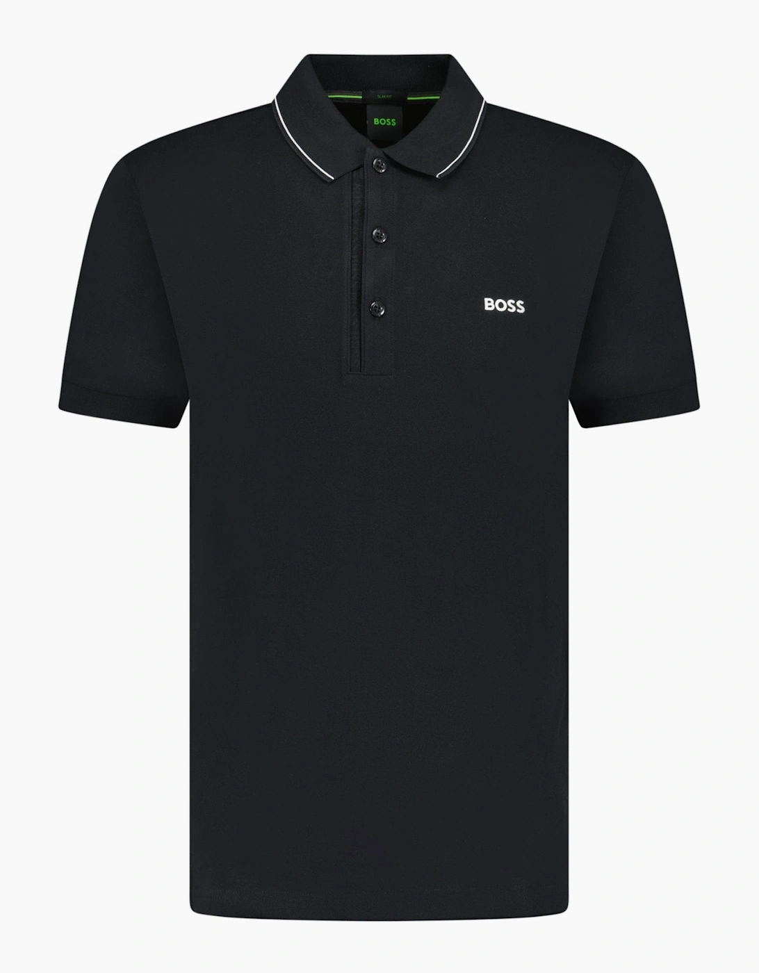 Men's Hugo Boss Paule 4 Polo T-Shirt Black - Size: 34