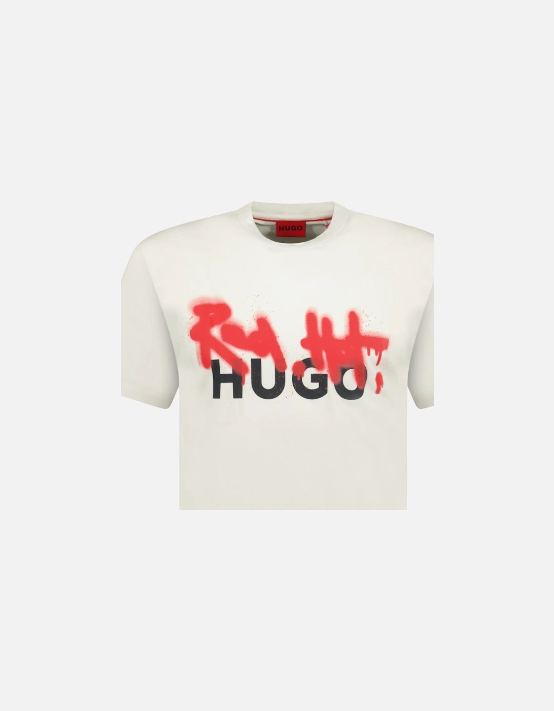 Hugo Spray Print T-Shirt Ivory